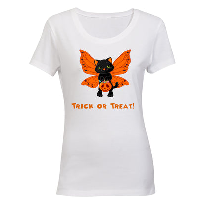 Butterfly Cat - Halloween - Ladies - T-Shirt - BuyAbility South Africa