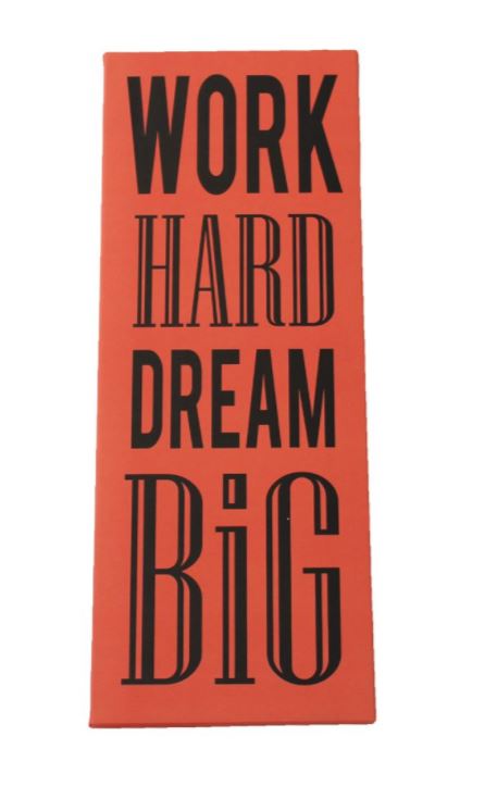 Work Hard Dream Big - Red Sign - BuyAbility South Africa