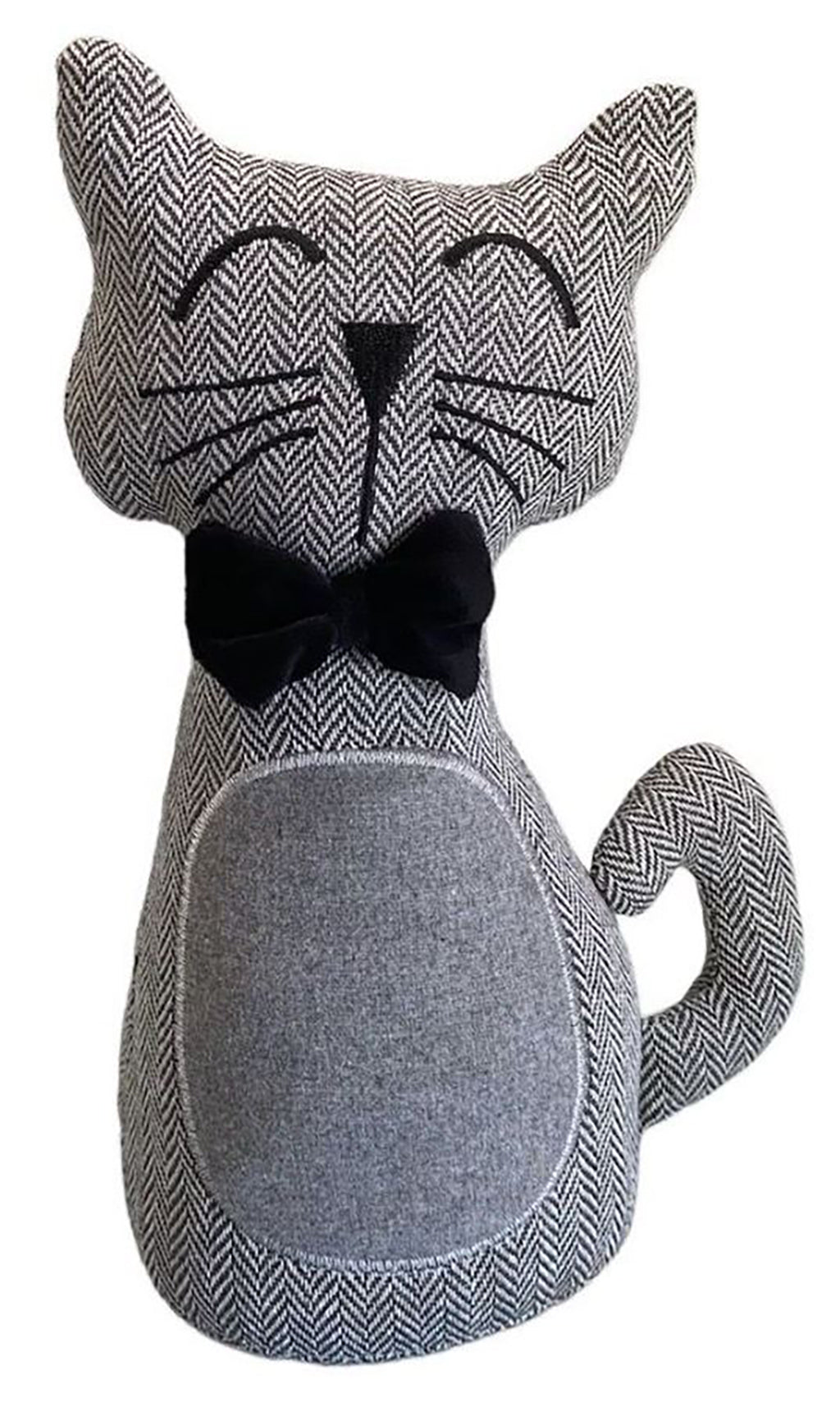 Bow Tie Cat - Fabric Doorstop
