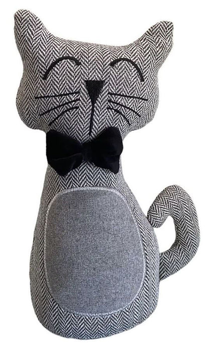 Bow Tie Cat - Fabric Doorstop