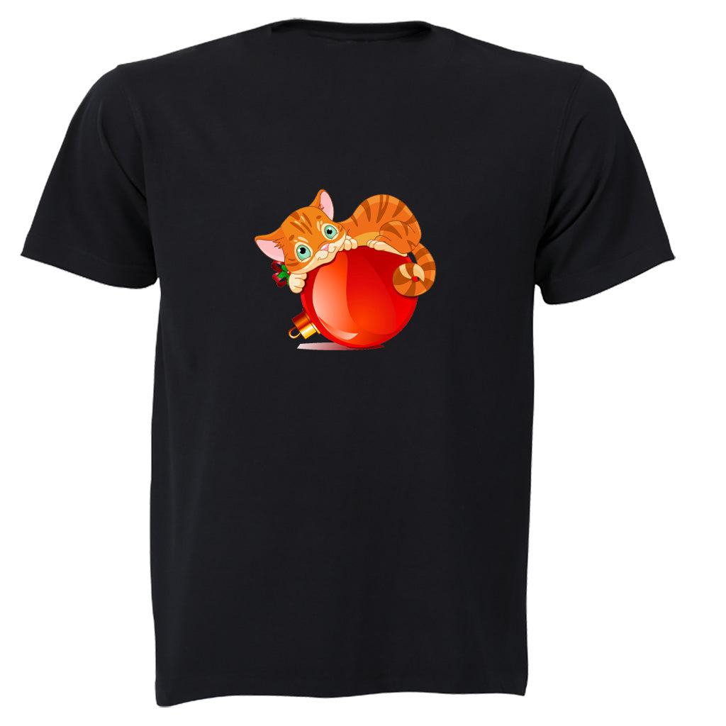 Christmas Bauble Cat - Kids T-Shirt - BuyAbility South Africa