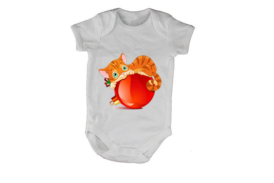 Christmas Bauble Cat - Baby Grow - BuyAbility South Africa
