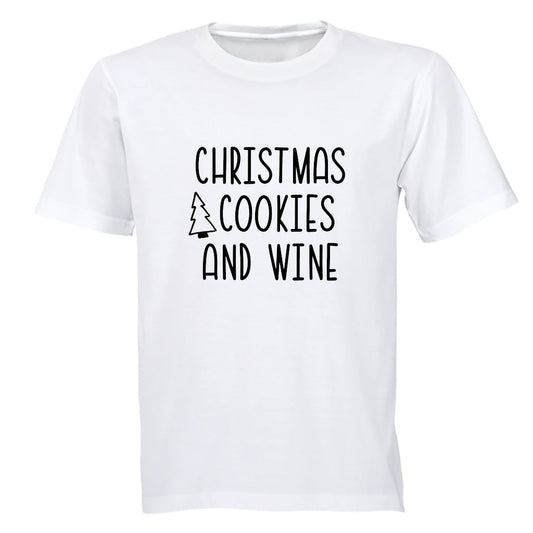 Cookies & Wine - Christmas - Adults - T-Shirt - BuyAbility South Africa