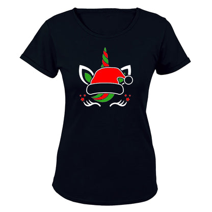 Christmas Hat Unicorn - Ladies - T-Shirt - BuyAbility South Africa