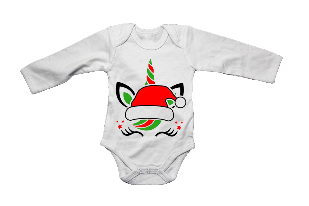 Christmas Hat Unicorn - Baby Grow - BuyAbility South Africa