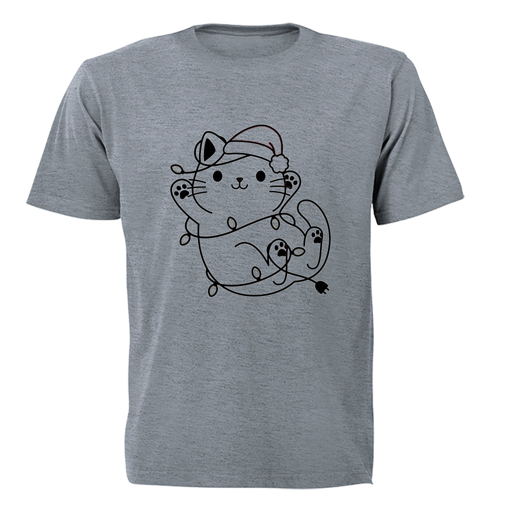 Christmas Lights Kitten - Kids T-Shirt - BuyAbility South Africa