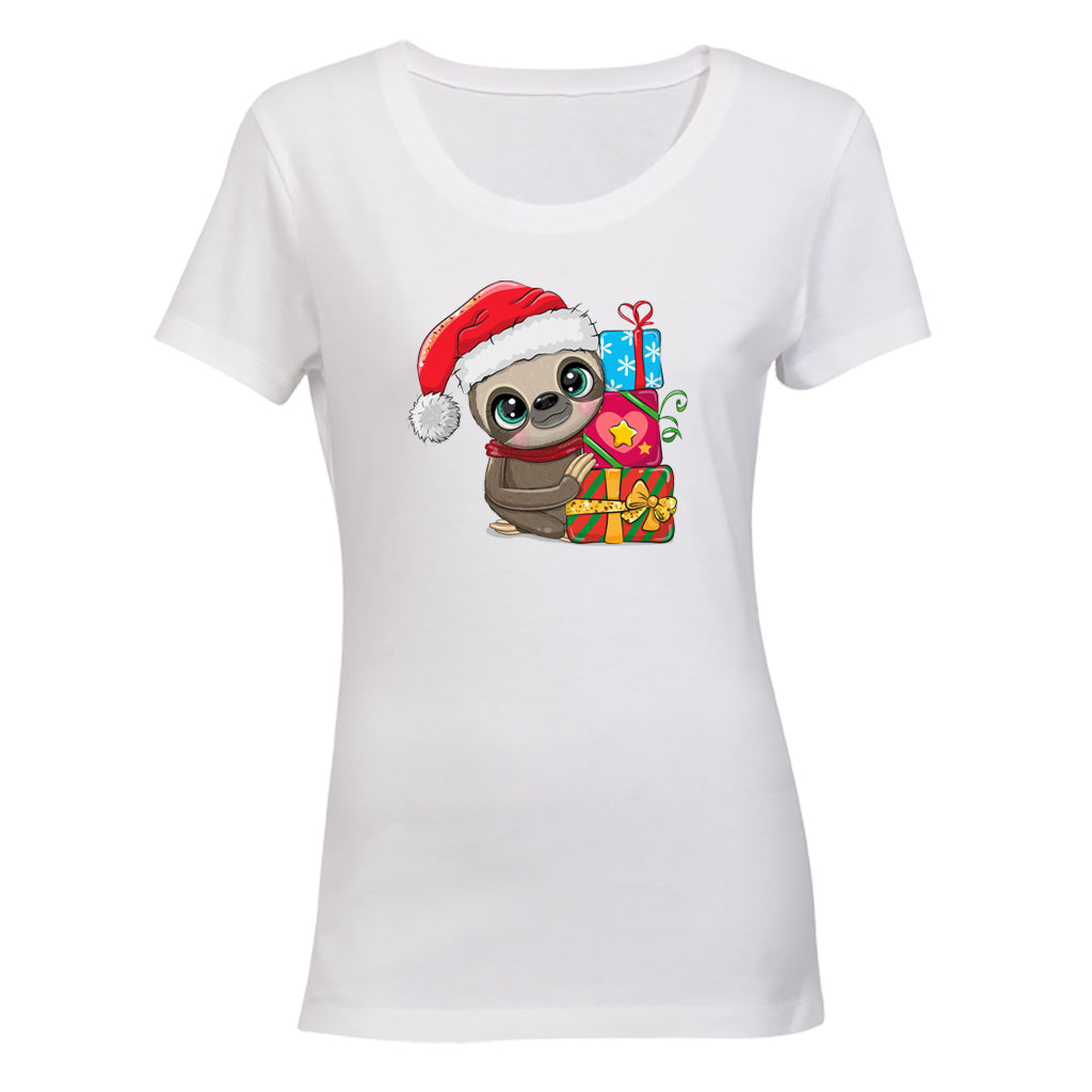 Christmas Sloth - Ladies - T-Shirt - BuyAbility South Africa