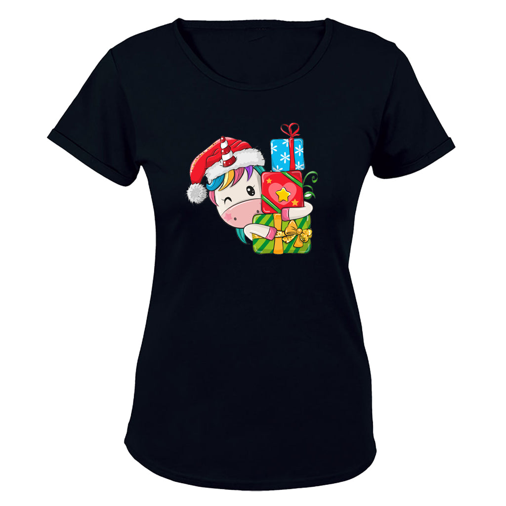 Christmas Unicorn - Ladies - T-Shirt - BuyAbility South Africa