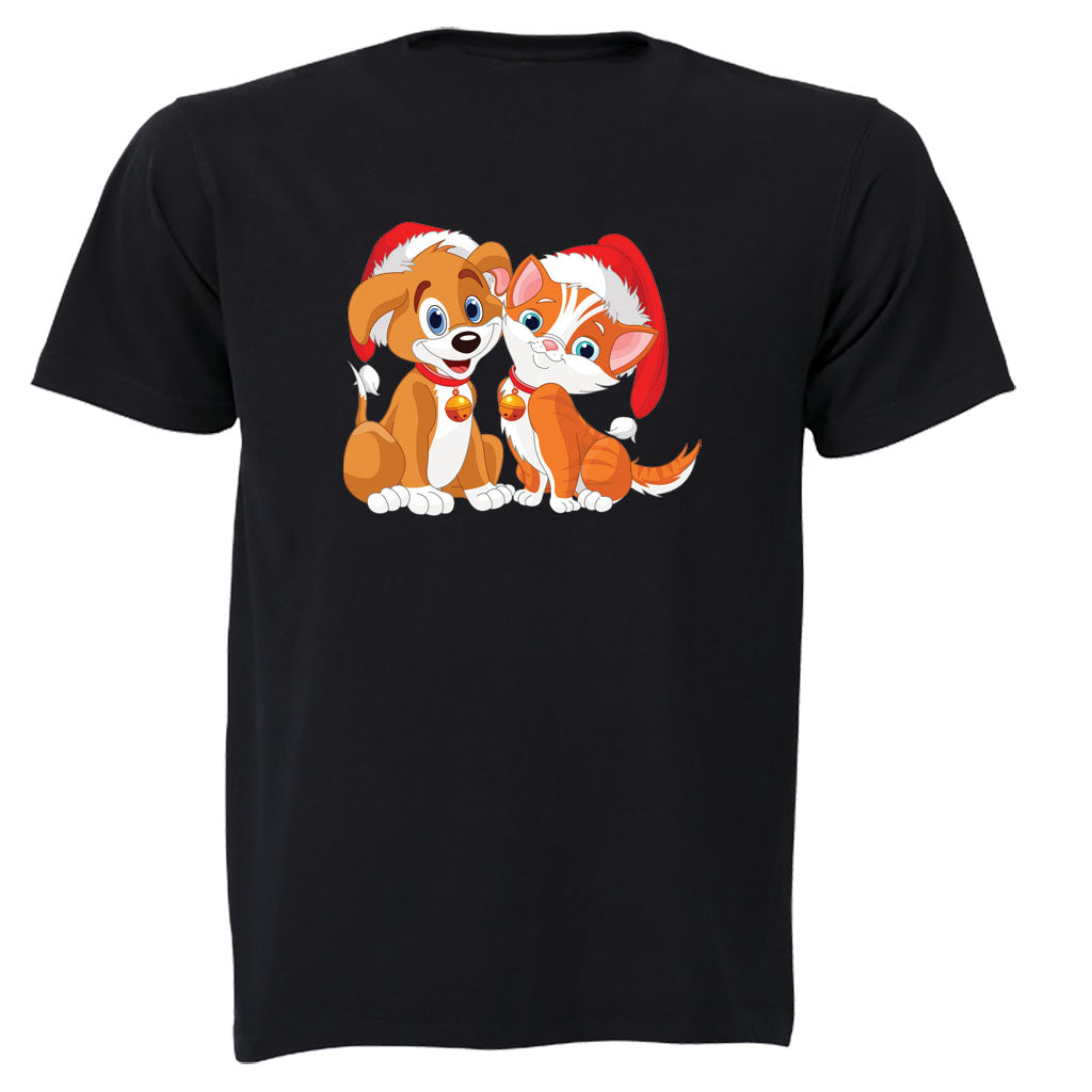 Christmas Kitten & Puppy - Kids T-Shirt - BuyAbility South Africa
