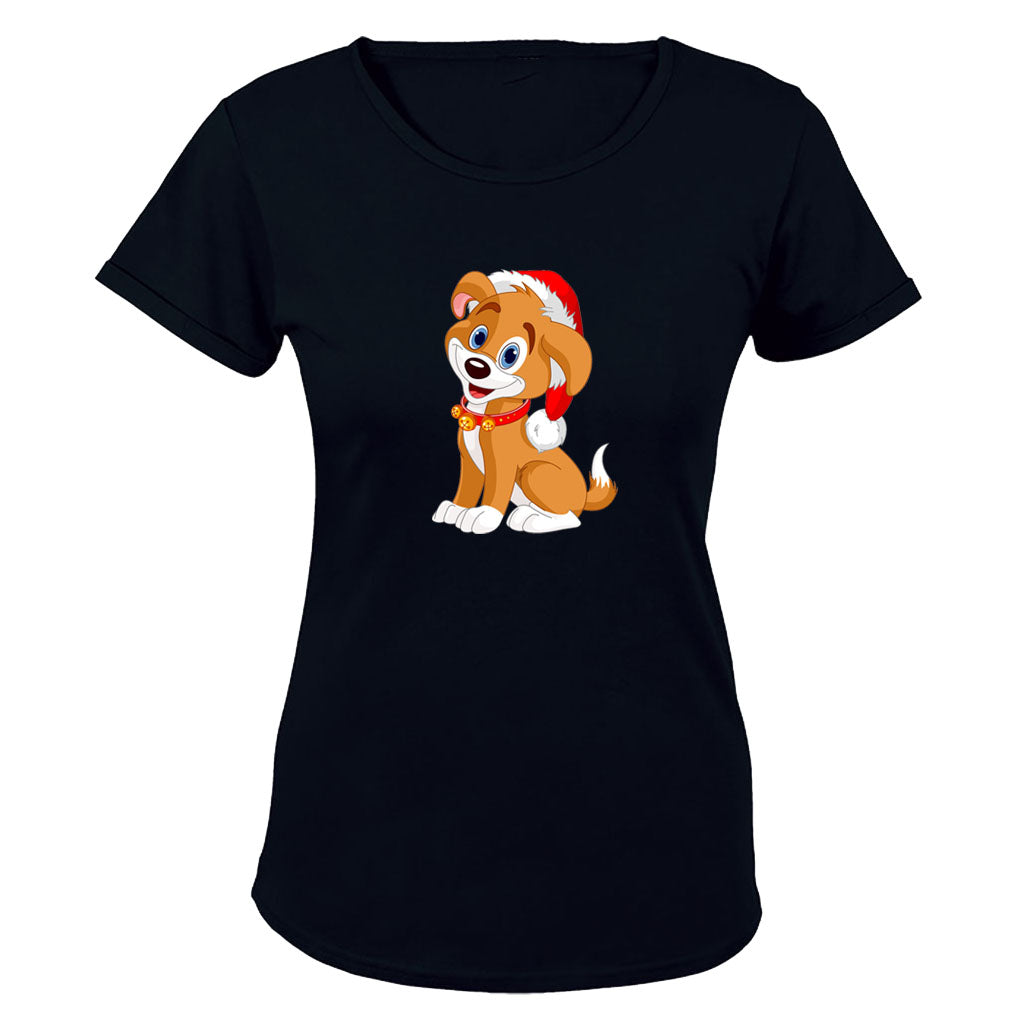 Christmas Puppy - Ladies - T-Shirt - BuyAbility South Africa