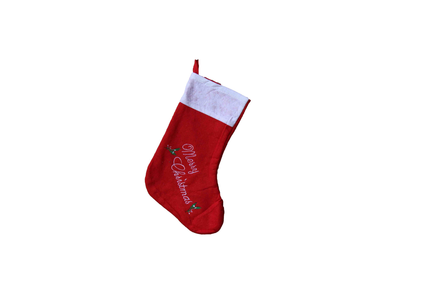 Red 'Merry Christmas' Stocking (340mm x 250mm) - BuyAbility