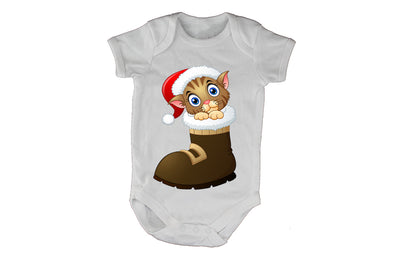 Christmas Kitten in a Boot - Baby Grow - BuyAbility South Africa