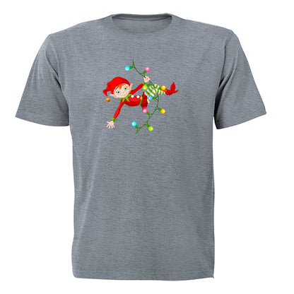 Christmas Lights Elf - Kids T-Shirt - BuyAbility South Africa