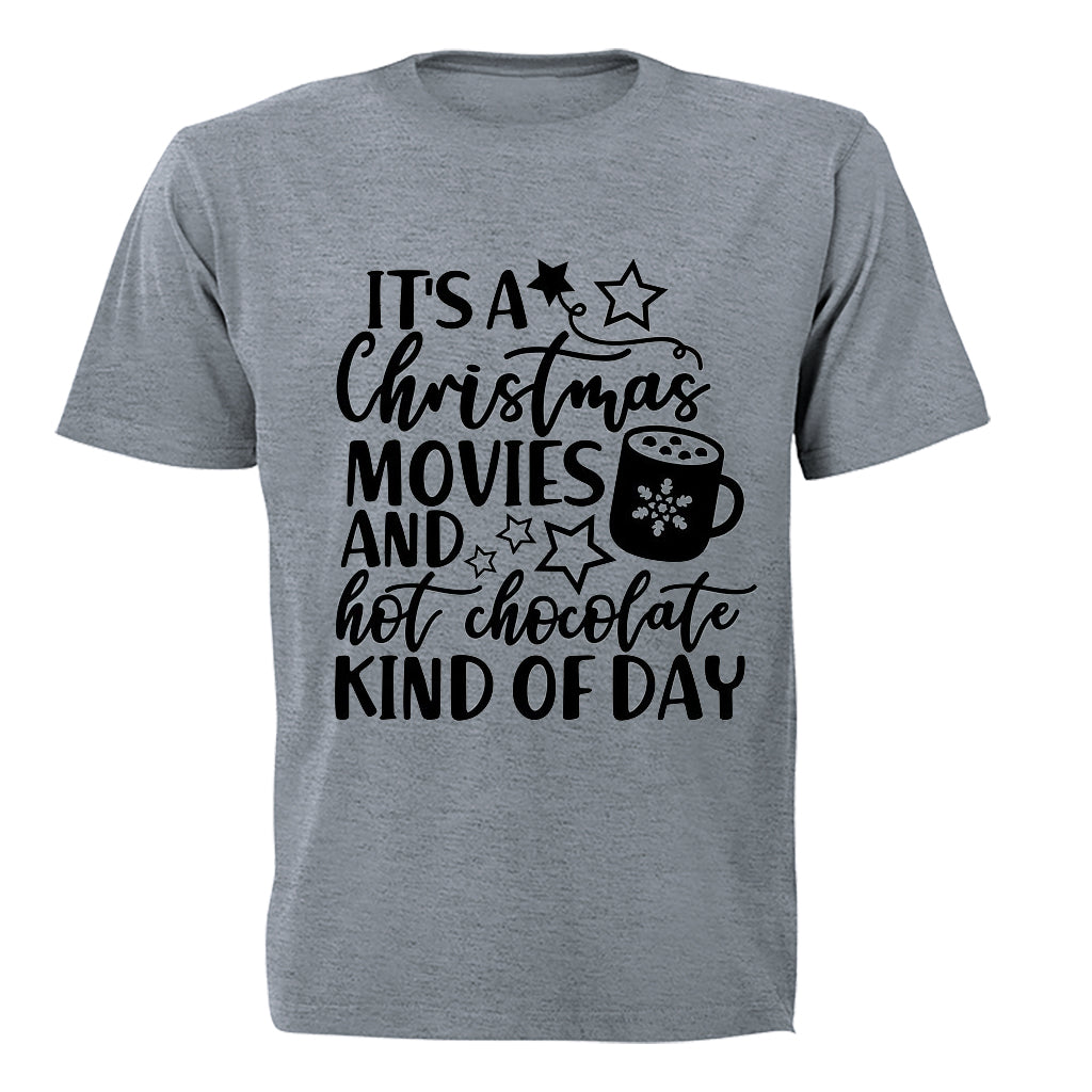 Christmas Movies and Hot Chocolate - Kids T-Shirt - BuyAbility South Africa