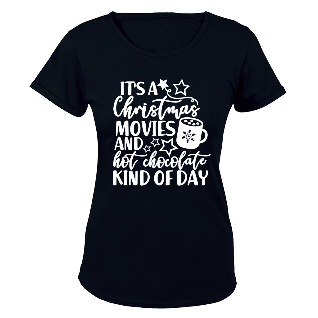 Christmas Movies and Hot Chocolate - Ladies - T-Shirt - BuyAbility South Africa