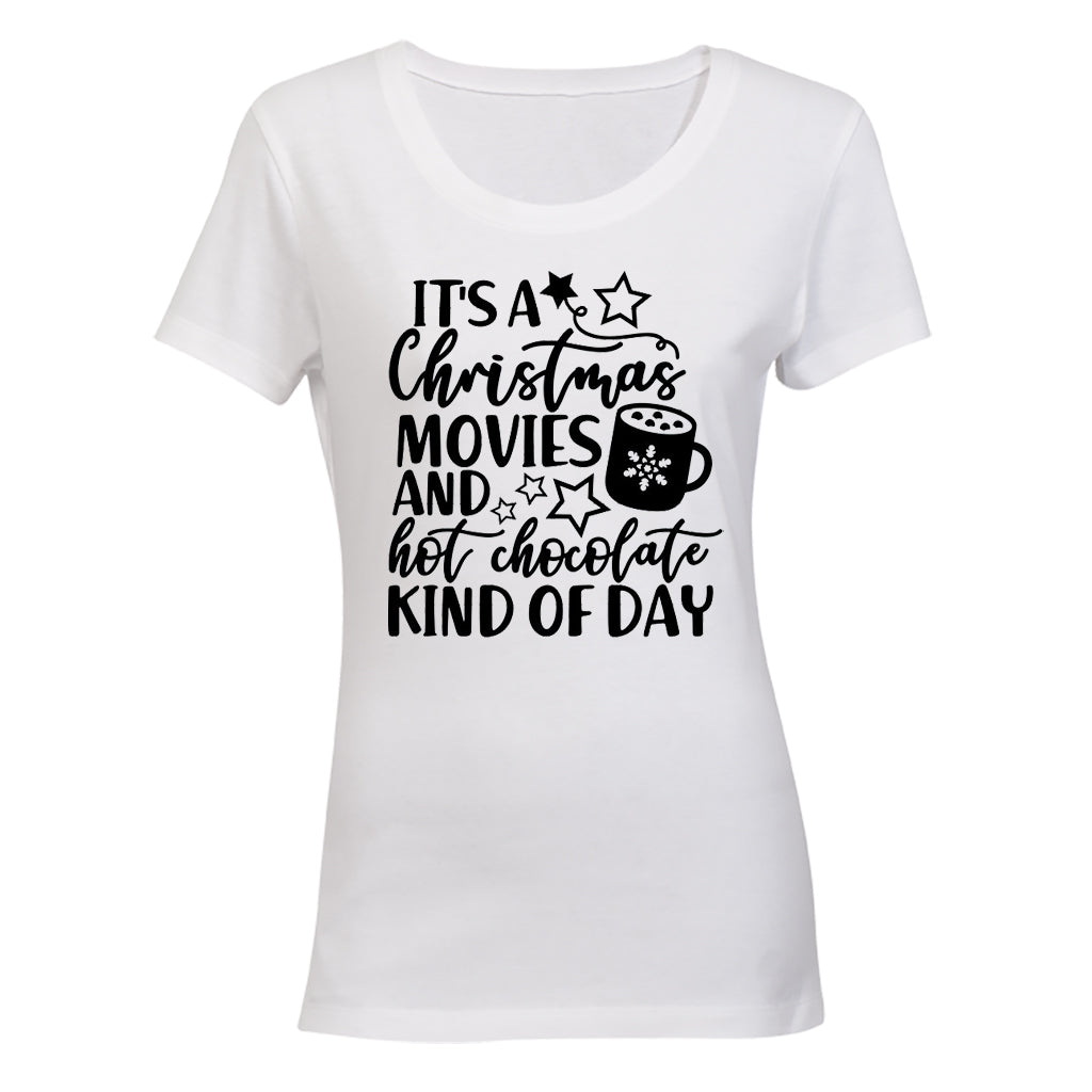 Christmas Movies and Hot Chocolate - Ladies - T-Shirt - BuyAbility South Africa