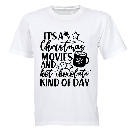Christmas Movies and Hot Chocolate - Kids T-Shirt - BuyAbility South Africa