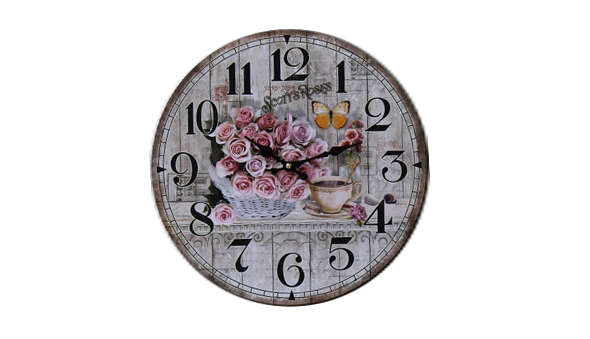 Clock with 'Scott's Roses' Theme - BuyAbility