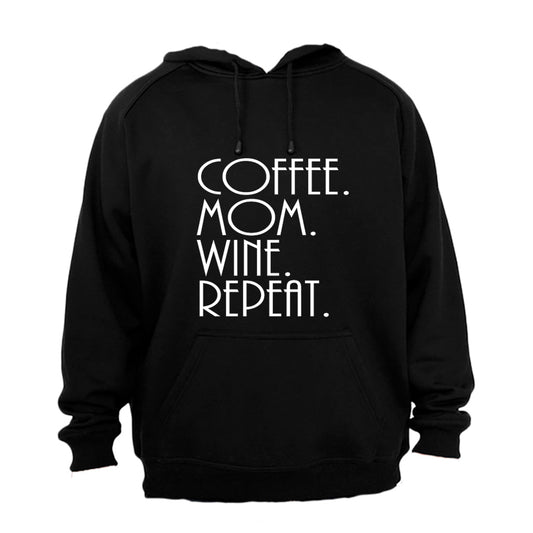 Coffee. Mom. Wine. Repeat - Hoodie - BuyAbility South Africa