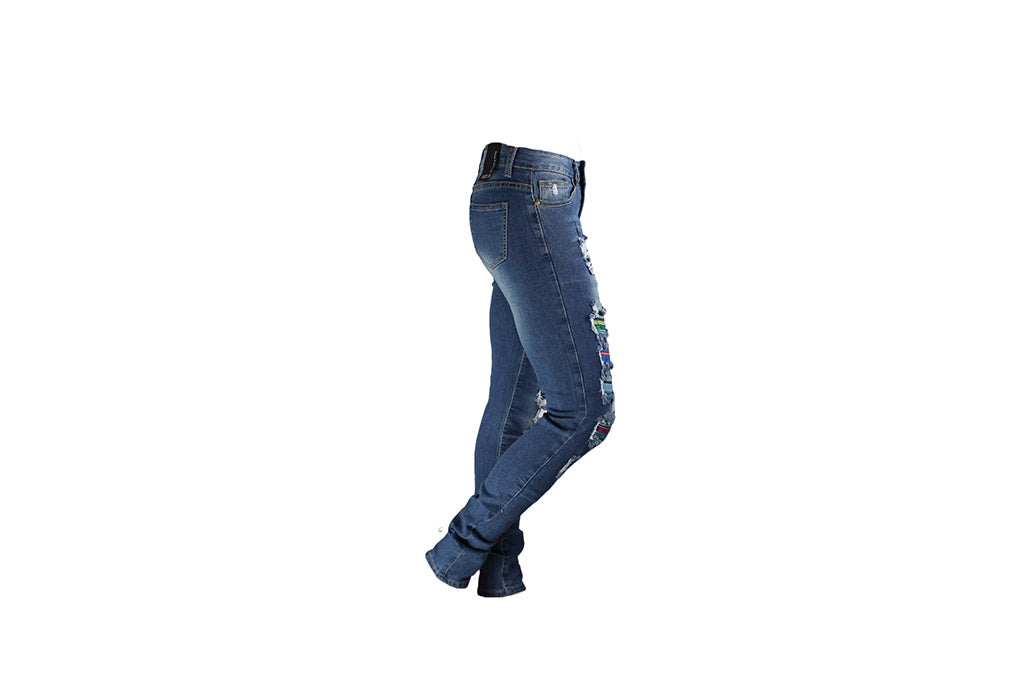 Jeans with Colourful Rip - BuyAbility South Africa