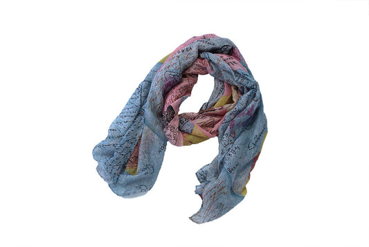 Scarf - Print - Script - Grey - BuyAbility South Africa