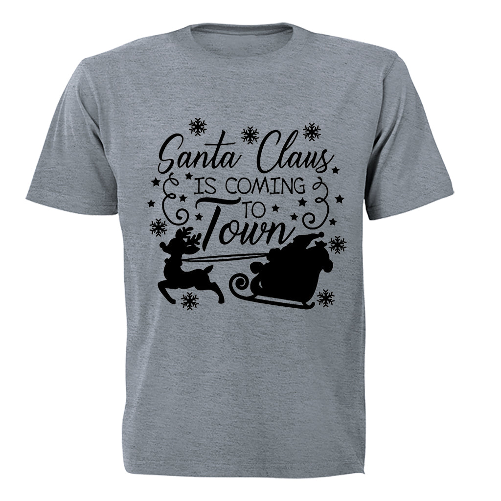 Coming to Town - Christmas - Kids T-Shirt - BuyAbility South Africa