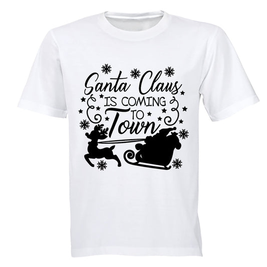 Coming to Town - Christmas - Kids T-Shirt - BuyAbility South Africa