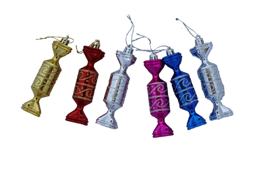 Christmas Tree Decoration Hanging Crackers (Set of 6) - BuyAbility