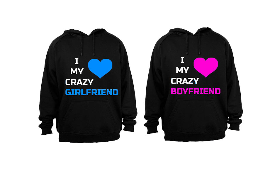 CRAZY Couple! - Couples Hoodies (1 Set) - BuyAbility South Africa