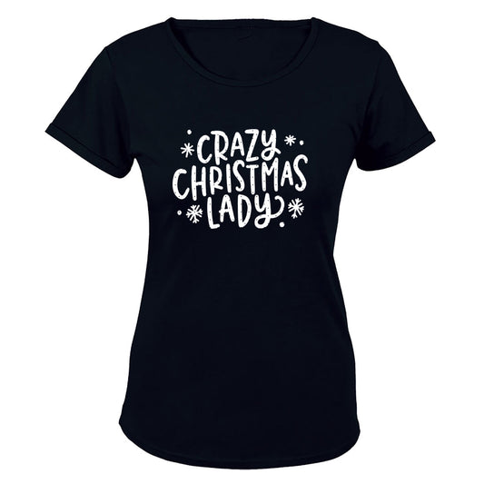 Crazy Christmas Lady - Ladies - T-Shirt - BuyAbility South Africa