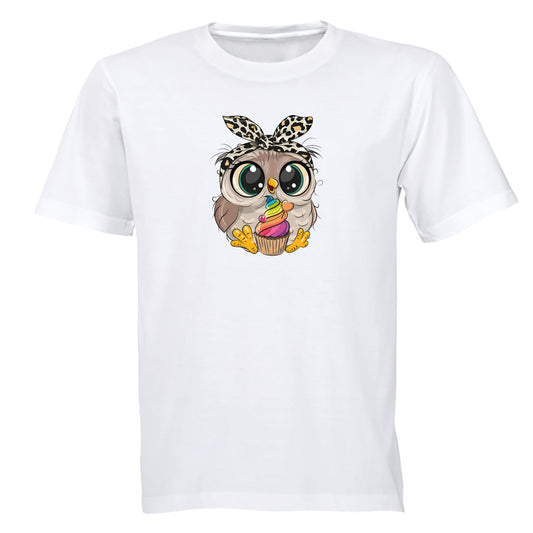 Cupcake Headband Owl - Kids T-Shirt - BuyAbility South Africa