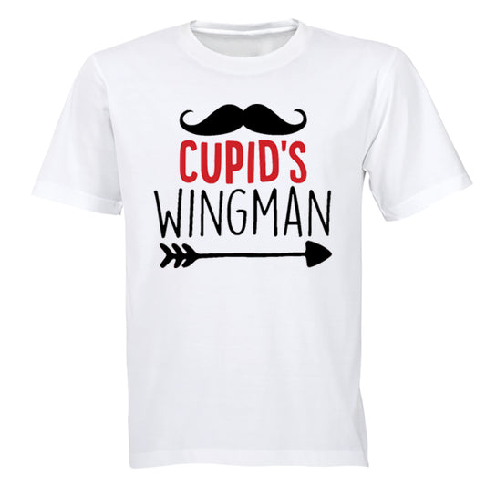 Cupid's Wingman, Mustache - Valentine - Kids T-Shirt - BuyAbility South Africa