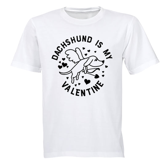 Dachshund is My Valentine - Adults - T-Shirt - BuyAbility South Africa