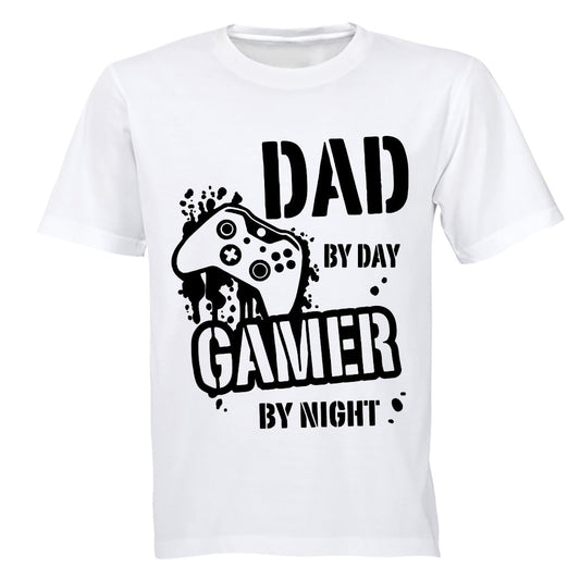 DAD - Gamer By Night - Adults - T-Shirt - BuyAbility South Africa
