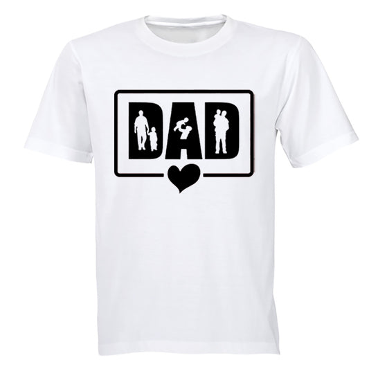 DAD - Heart Frame - Adults - T-Shirt - BuyAbility South Africa