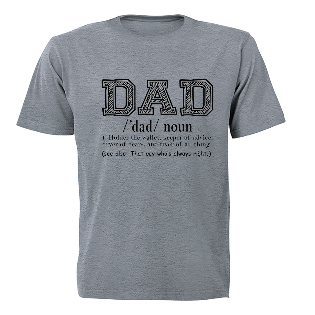 DAD - Noun - Adults - T-Shirt - BuyAbility South Africa
