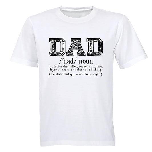 DAD - Noun - Adults - T-Shirt - BuyAbility South Africa