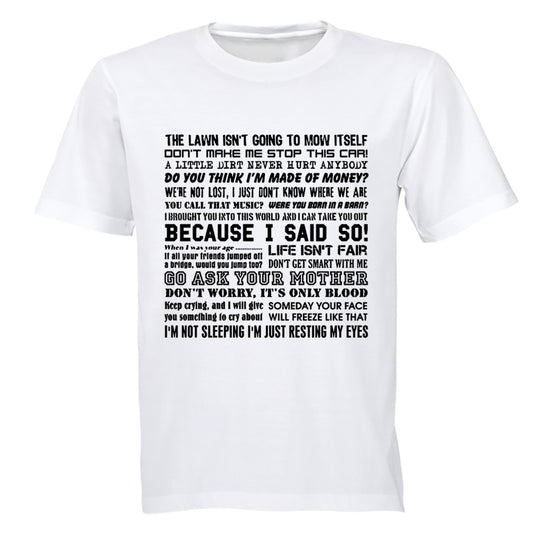DAD Sayings - Adults - T-Shirt - BuyAbility South Africa