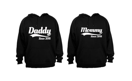 Mommy & Daddy Since 2018 - Couples Hoodies (1 Set) - BuyAbility South Africa