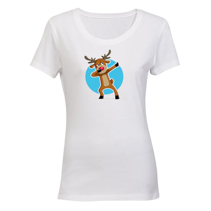 Dancing Christmas Reindeer - Ladies - T-Shirt - BuyAbility South Africa