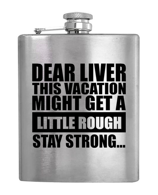 Dear Liver - Hip Flask