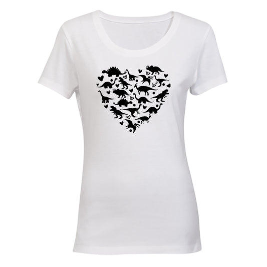 Dinosaur Heart - Ladies - T-Shirt - BuyAbility South Africa
