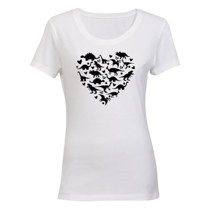 Dinosaur Heart - Ladies - T-Shirt - BuyAbility South Africa