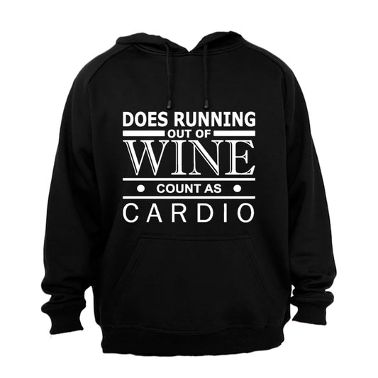 Does Running Out of Wine Count as Cardio? - Hoodie - BuyAbility South Africa