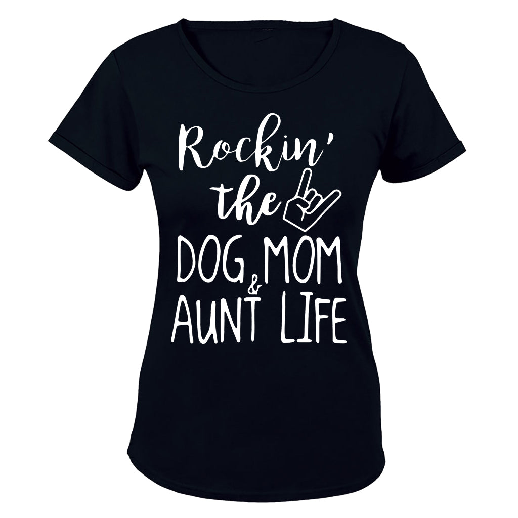 Dog Mom & Aunt Life - Ladies - T-Shirt - BuyAbility South Africa