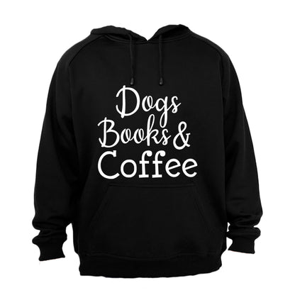 Dogs, Books & Coffee - Hoodie - BuyAbility South Africa