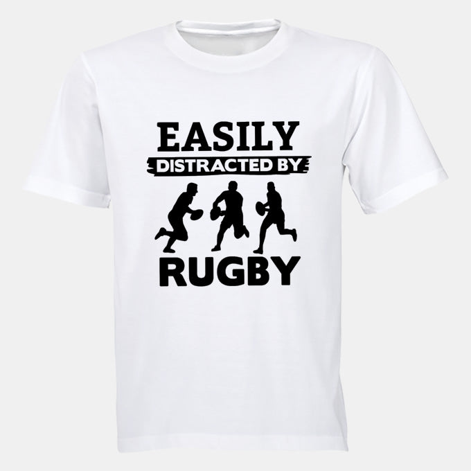 Easily Distracted by RUGBY - Adults - T-Shirt - BuyAbility South Africa