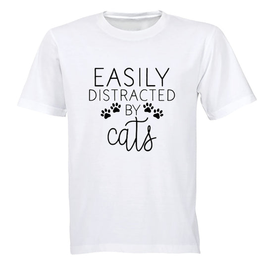 Easily Distracted by CATS - Adults - T-Shirt - BuyAbility South Africa