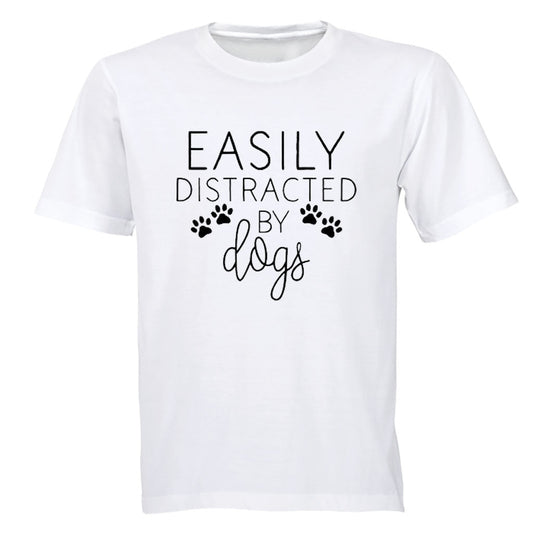 Easily Distracted by DOGS - Adults - T-Shirt - BuyAbility South Africa