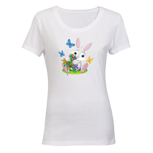 Easter Bunny Flowers - Ladies - T-Shirt - BuyAbility South Africa